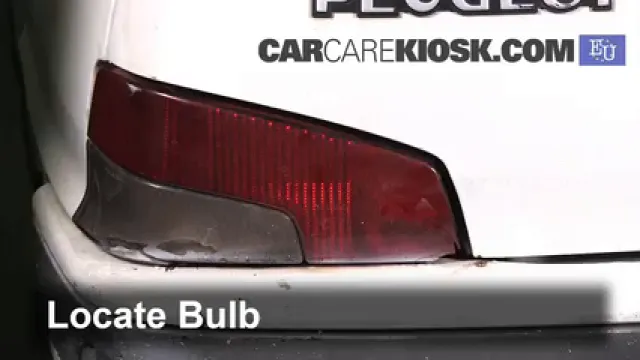 1996 Peugeot 106 Sport 1.1L 4 Cyl. Éclairage Feu clignotant arrière (remplacer l'ampoule)